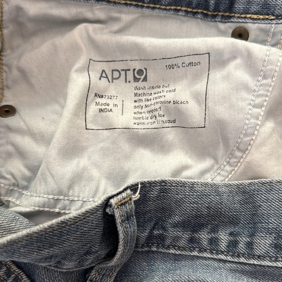APT.9 Men’s Straight Fit Jeans Size 38x30 Medium Wash Denim 100% Cotton - Picture 11 of 11